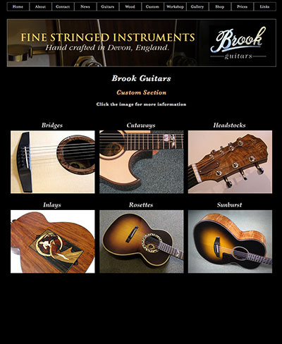 Brook Guitars New Website Design