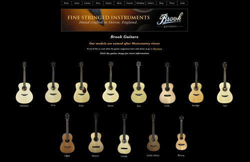 Brook Guitars New Website Design